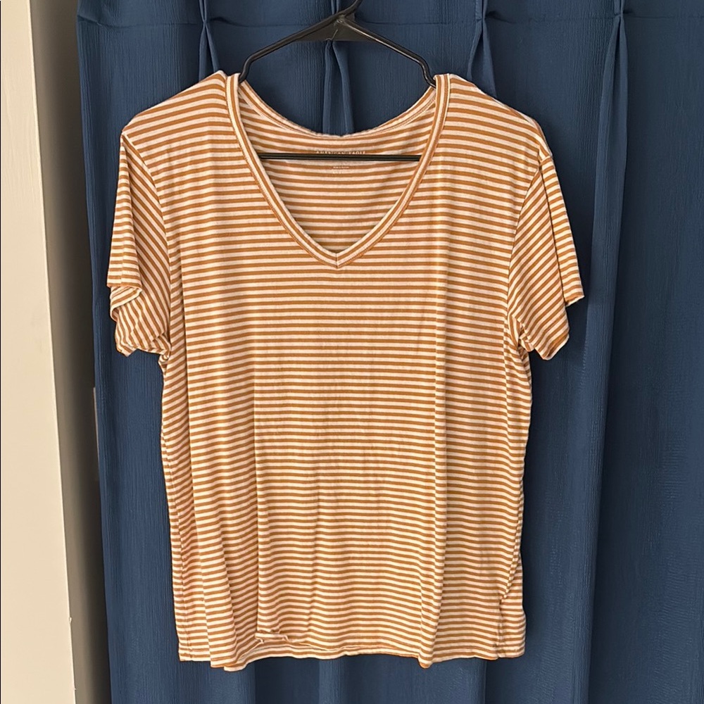 Striped V-Neck T-Shirt